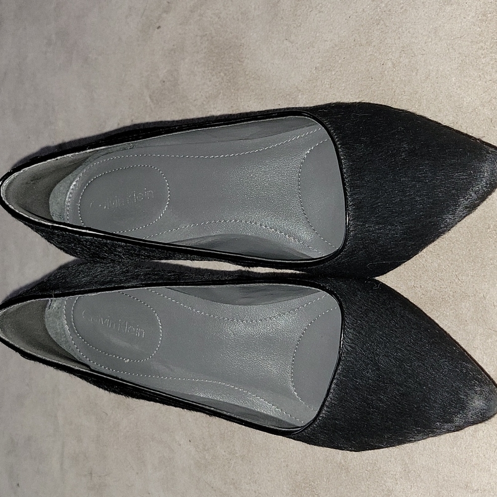 Calvin Klein Calf Hair Wedge Pumps - Size 5